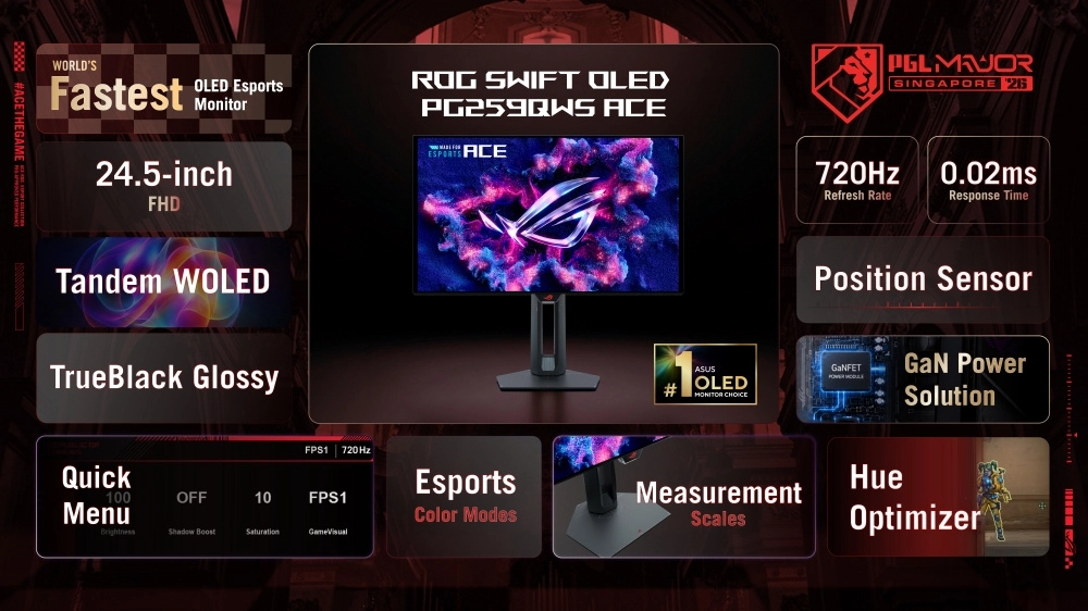 ROG Swift Oled PG259QWS Ace AuraGame 2